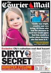 Courier Mail (Australia) Newspaper Front Page for 17 December 2012
