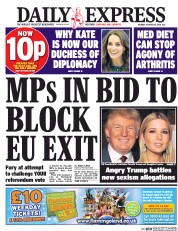 Daily Express () Newspaper Front Page for 10 October 2016