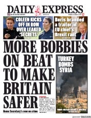 Daily Express () Newspaper Front Page for 10 October 2019