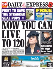 Daily Express () Newspaper Front Page for 10 November 2014