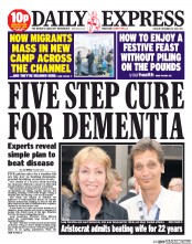 Daily Express () Newspaper Front Page for 10 December 2013