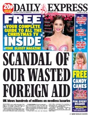 Daily Express () Newspaper Front Page for 10 December 2016