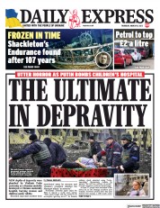 Daily Express () Newspaper Front Page for 10 March 2022