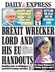 Daily Express () Newspaper Front Page for 10 May 2018