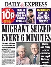 Daily Express () Newspaper Front Page for 10 June 2016