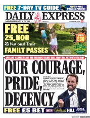 Daily Express () Newspaper Front Page for 10 July 2021