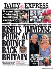 Daily Express () Newspaper Front Page for 10 September 2021