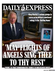 Daily Express () Newspaper Front Page for 10 September 2022