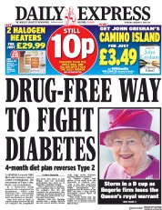 Daily Express () Newspaper Front Page for 11 January 2018