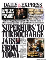 Daily Express () Newspaper Front Page for 11 January 2021