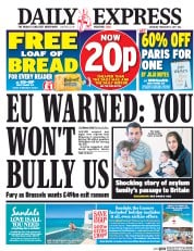 Daily Express () Newspaper Front Page for 11 February 2017