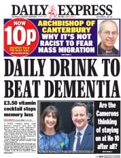 Daily Express () Newspaper Front Page for 11 March 2016