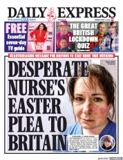 Daily Express () Newspaper Front Page for 11 April 2020