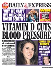 Daily Express () Newspaper Front Page for 11 June 2013