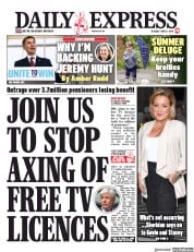 Daily Express () Newspaper Front Page for 11 June 2019