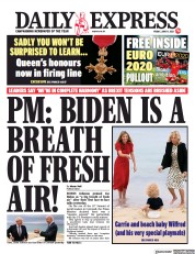Daily Express () Newspaper Front Page for 11 June 2021