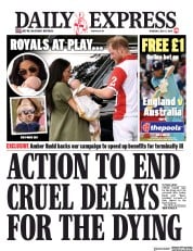 Daily Express () Newspaper Front Page for 11 July 2019