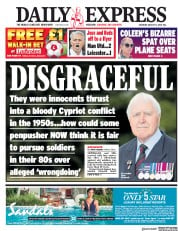Daily Express () Newspaper Front Page for 11 August 2018