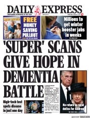 Daily Express () Newspaper Front Page for 11 August 2021