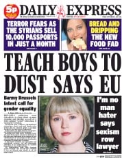 Daily Express () Newspaper Front Page for 11 September 2015