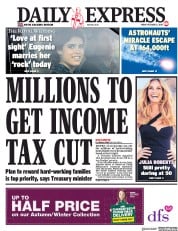 Daily Express () Newspaper Front Page for 12 October 2018