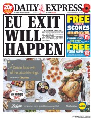 Daily Express () Newspaper Front Page for 12 November 2016