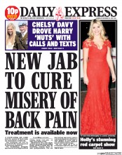 Daily Express () Newspaper Front Page for 12 December 2013