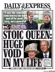 Daily Express () Newspaper Front Page for 12 April 2021