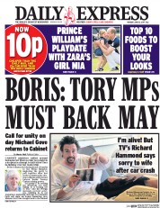 Daily Express () Newspaper Front Page for 12 June 2017