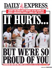 Daily Express () Newspaper Front Page for 12 July 2021