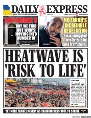 Daily Express () Newspaper Front Page for 12 July 2022