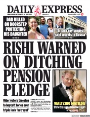 Daily Express () Newspaper Front Page for 12 August 2021