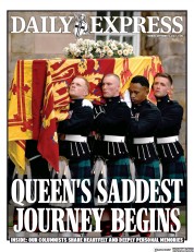 Daily Express () Newspaper Front Page for 12 September 2022