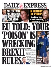 Daily Express () Newspaper Front Page for 13 October 2021