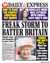 Daily Express () Newspaper Front Page for 13 December 2013