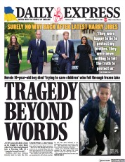 Daily Express () Newspaper Front Page for 13 December 2022