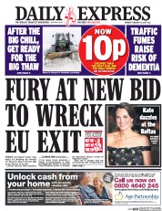 Daily Express () Newspaper Front Page for 13 February 2017