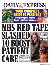 Daily Express () Newspaper Front Page for 13 February 2020