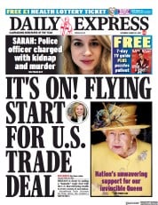 Daily Express () Newspaper Front Page for 13 March 2021
