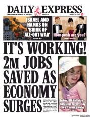 Daily Express () Newspaper Front Page for 13 May 2021