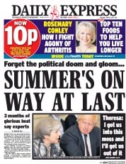 Daily Express () Newspaper Front Page for 13 June 2017