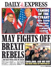 Daily Express () Newspaper Front Page for 13 June 2018