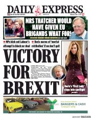 Daily Express () Newspaper Front Page for 13 June 2019