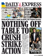 Daily Express () Newspaper Front Page for 13 June 2022