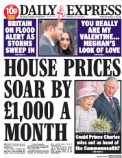 Daily Express () Newspaper Front Page for 14 February 2018