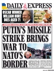 Daily Express () Newspaper Front Page for 14 March 2022
