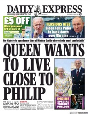 Daily Express () Newspaper Front Page for 14 April 2021