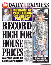 Daily Express () Newspaper Front Page for 14 June 2013