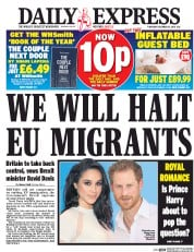 Daily Express () Newspaper Front Page for 15 December 2016