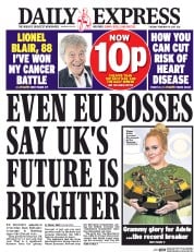 Daily Express () Newspaper Front Page for 15 February 2017